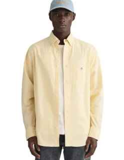 Gant Regular Fit Oxford Shirt in Dusty Yellow