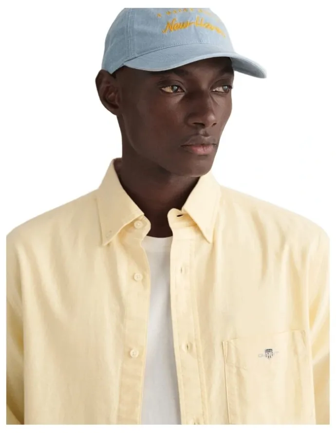 Gant Regular Fit Oxford Shirt in Dusty Yellow