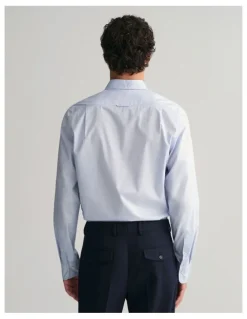 Gant Regular Fit Pinpoint Oxford Shirt in Light Blue