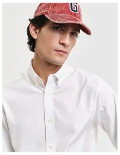 Gant Regular Fit Pinpoint Oxford Shirt in White