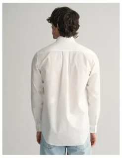 Gant Regular Fit Poplin Shirt in White