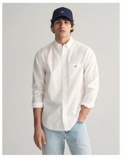 Gant Regular Fit Poplin Shirt in White