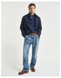 Gant Regular Fit Poplin Shirt in Marine