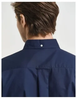 Gant Regular Fit Poplin Shirt in Marine