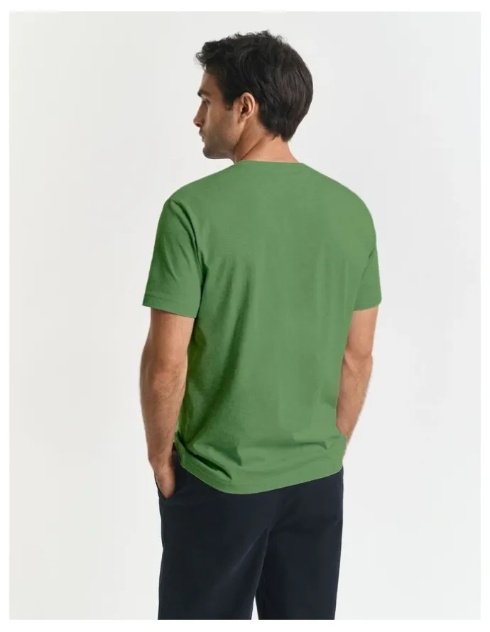 Gant Regular Fit Shield T-Shirt in Grass Green