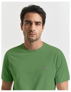 Gant Regular Fit Shield T-Shirt in Grass Green
