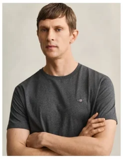 Gant Regular Fit Shield T-shirt in Antracit Melange