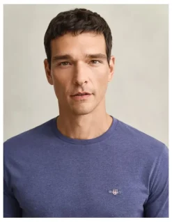 Gant Regular Fit Shield T-shirt in Dark Jeansblue Melange