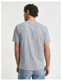 Gant Regular Fit Shield T-Shirt in Grey Melange