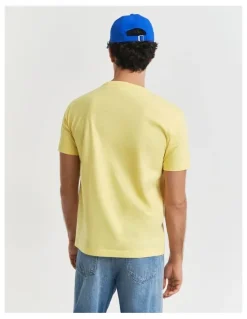 Gant Regular Fit Shield T-Shirt in Banana Yellow
