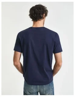 Gant Regular Shield T-shirt in Evening Blue