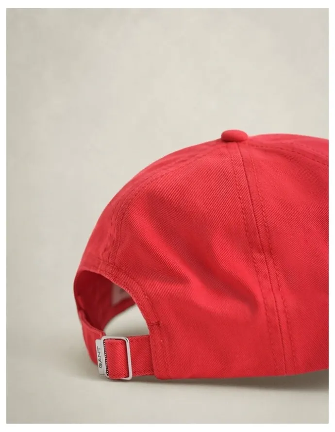 Gant Shield Cotton Twill Cap in Rose Red