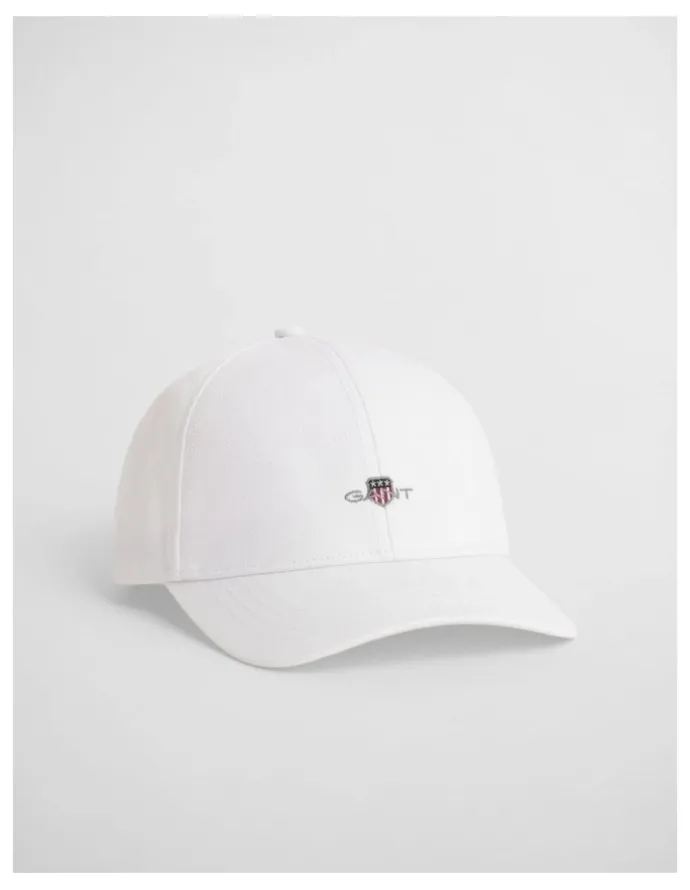 Gant Shield High Cotton Twill Cap in White
