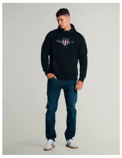 Gant Shield Hoodie in Black