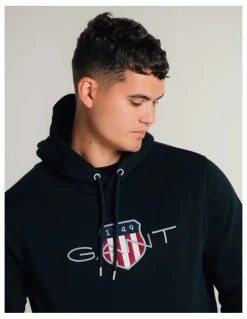 Gant Shield Hoodie in Black