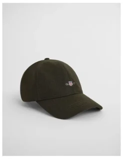 Gant Shield Melton Cap in Dark Sage