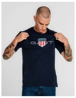 Gant Shield T-Shirt in Evening Blue