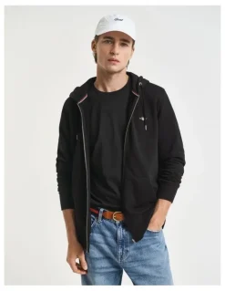 Gant Shield Zip Hoodie in Black