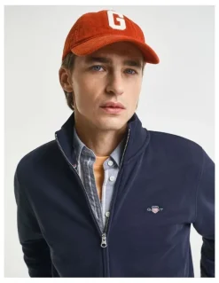 Gant Shield Zip Sweatshirt in Evening Blue