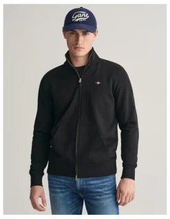 Gant Shield Zip Sweatshirt in Black