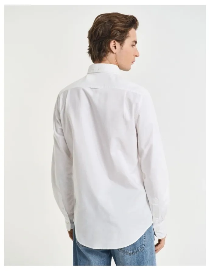Gant Slim Fit Oxford Shirt in White