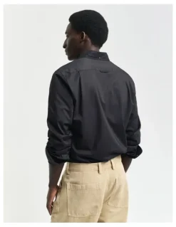 Gant Slim Fit Poplin Shirt in Black
