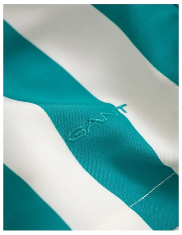 Gant Block Striped Swim Shorts in Aqua Blue