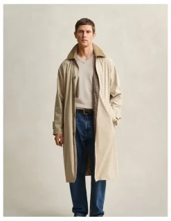 Gant Classic Cotton V-Neck Sweater in Oat Melange
