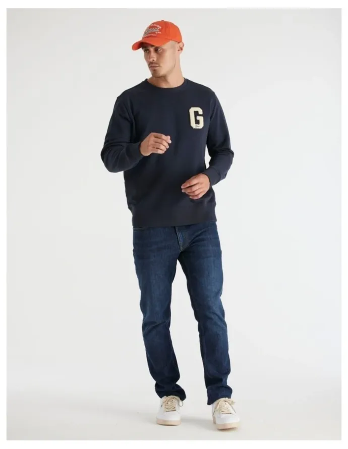 Gant G Badge Sweatshirt in Evening Blue