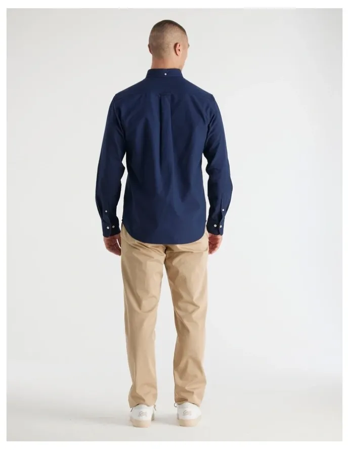 Gant Regular Fit Beefy Oxford Shirt in Evening Blue