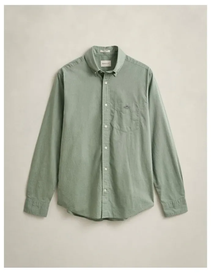 Gant Regular Fit Poplin Shirt in Herb Green