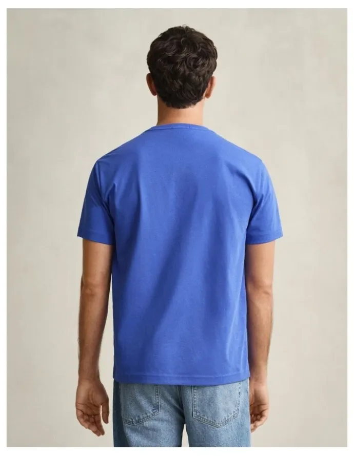 Gant Regular Fit Shield T-Shirt in Royal Blue