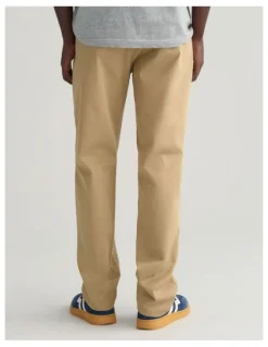 Gant Regular Fit Twill Chinos in Dark Khaki