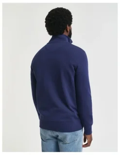 Gant Shield Half-Zip Sweatshirt in Persian Blue