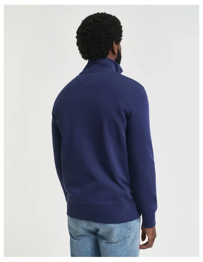 Gant Shield Half-Zip Sweatshirt in Persian Blue