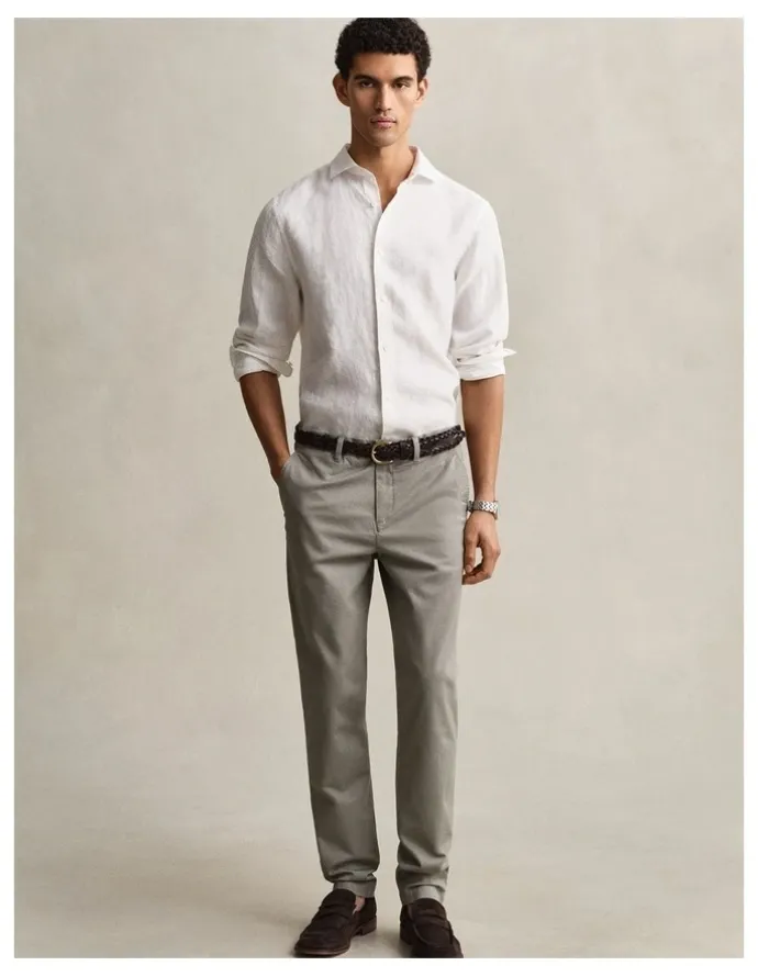 Gant Slim Fit Classic Chinos in Pewter Grey