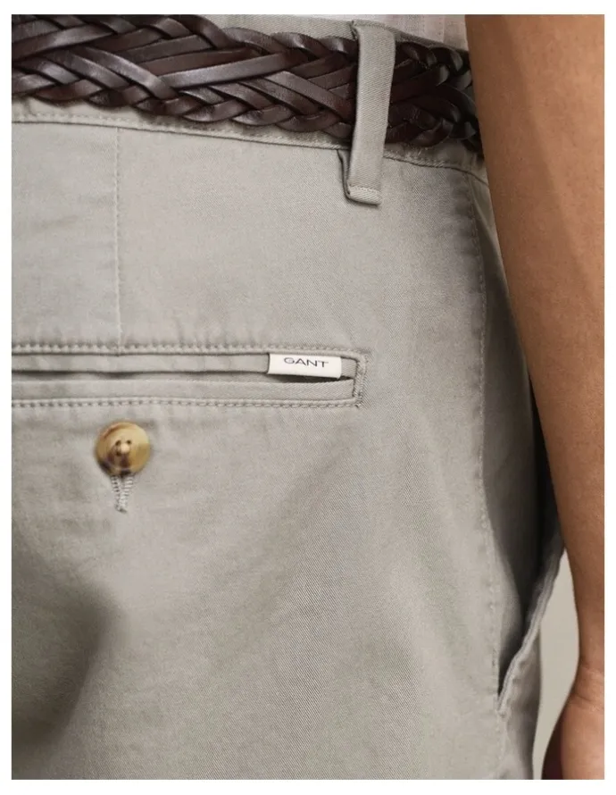 Gant Slim Fit Classic Chinos in Pewter Grey