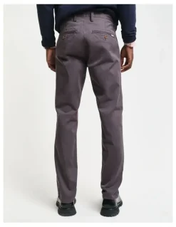 Gant Slim Fit Twill Chinos in Antracite