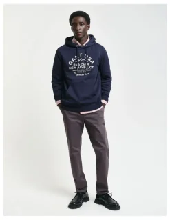 Gant Slim Fit Twill Chinos in Antracite