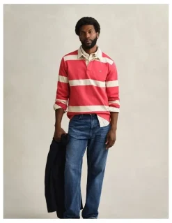 Gant Striped Rugger in Creamed White