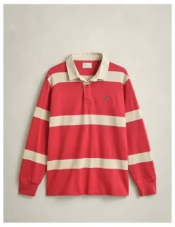 Gant Striped Rugger in Creamed White