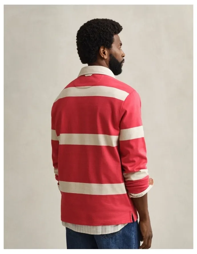 Gant Striped Rugger in Creamed White