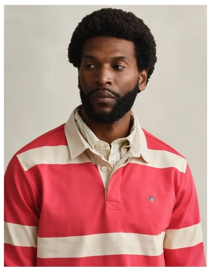 Gant Striped Rugger in Creamed White