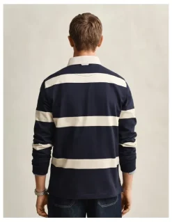 Gant Striped Rugger in Evening Blue