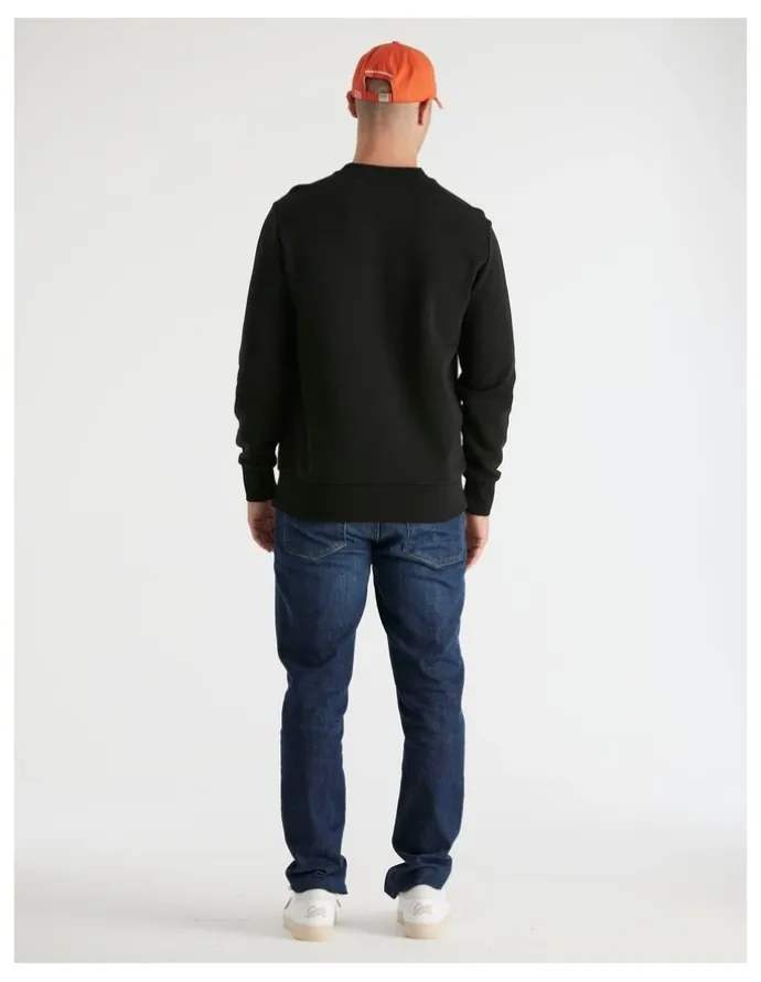 Gant Tonal Shield Crew Neck Sweatshirt in Black