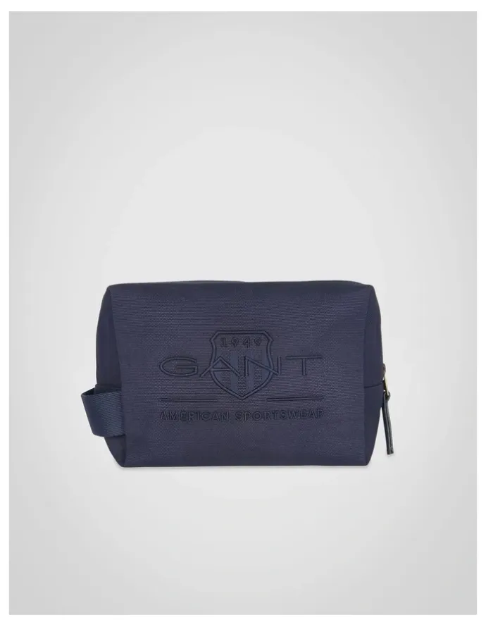 Gant Tonal Shield Wash Bag in Navy