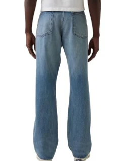 Gap Relaxed Straight Sp26 Reyes Worn 5 Pocket Jeans in Medium Wash