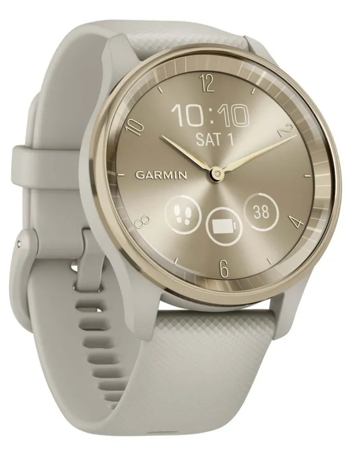 Garmin Vivomove Trend Hybrid Smartwatch in French Grey with Silicone Band