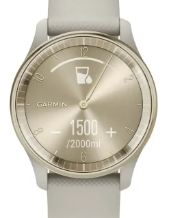 Garmin Vivomove Trend Hybrid Smartwatch in French Grey with Silicone Band