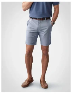 GAZMAN Active Quick Dry Houndstooth Shorts in Blue